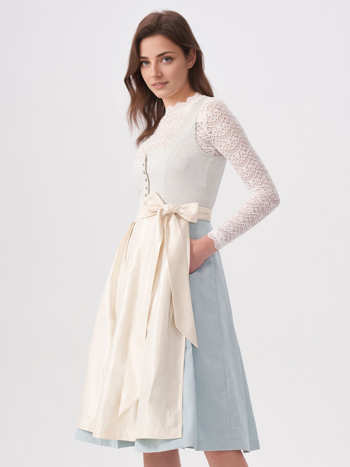 Modernes Dirndl in Blau