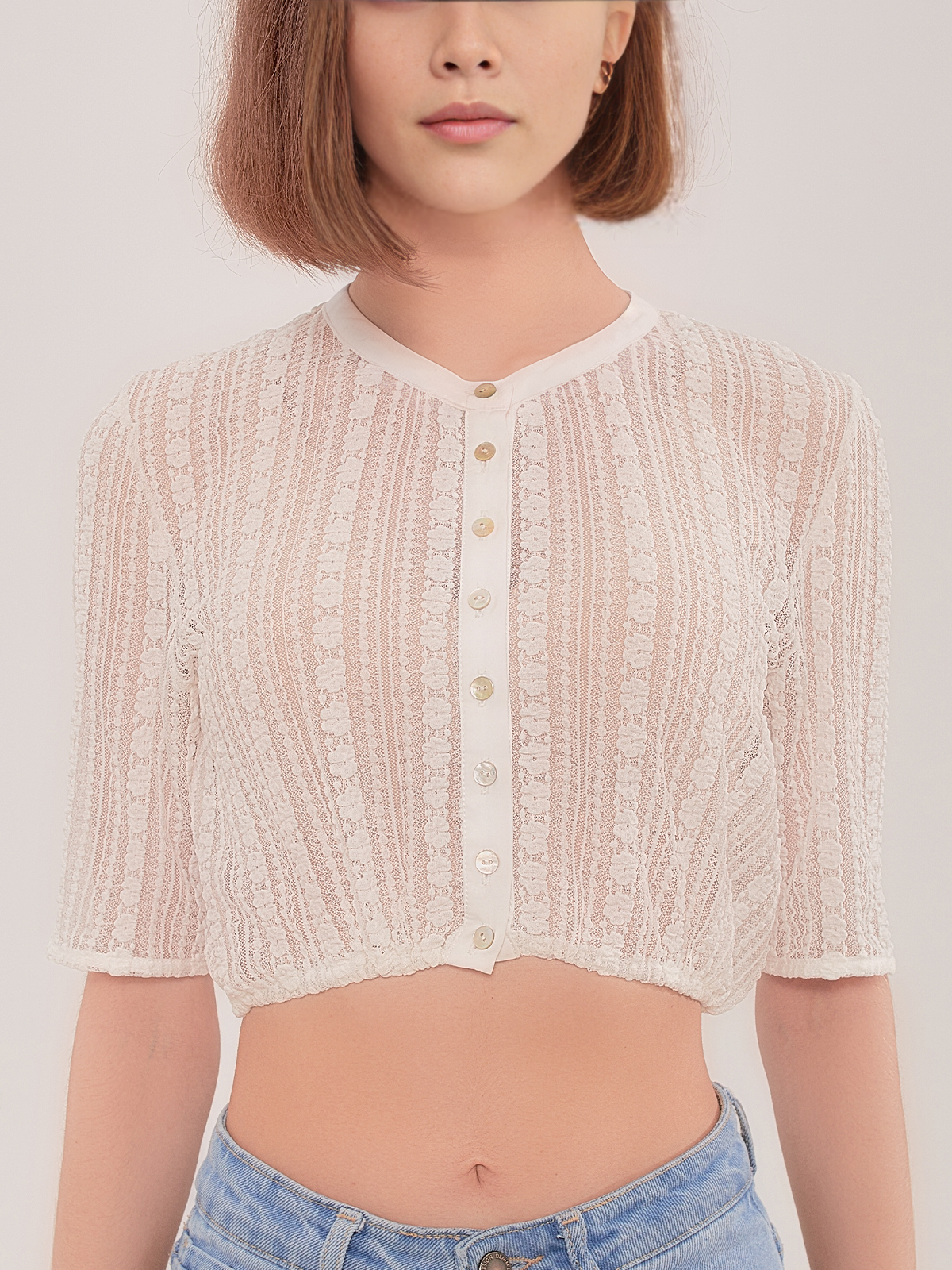 Dirndl Bluse in Weiß